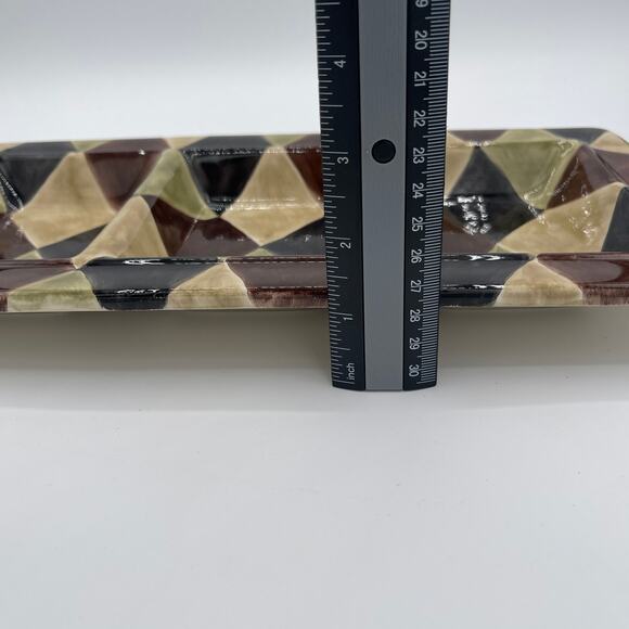 Tabletops Unlimited Harlequin Black Meat & Cheese Tray with Spreader - Picture 7 of 9